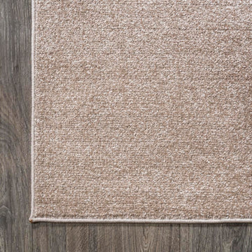Haze Solid Low-pile Area Rug Beige